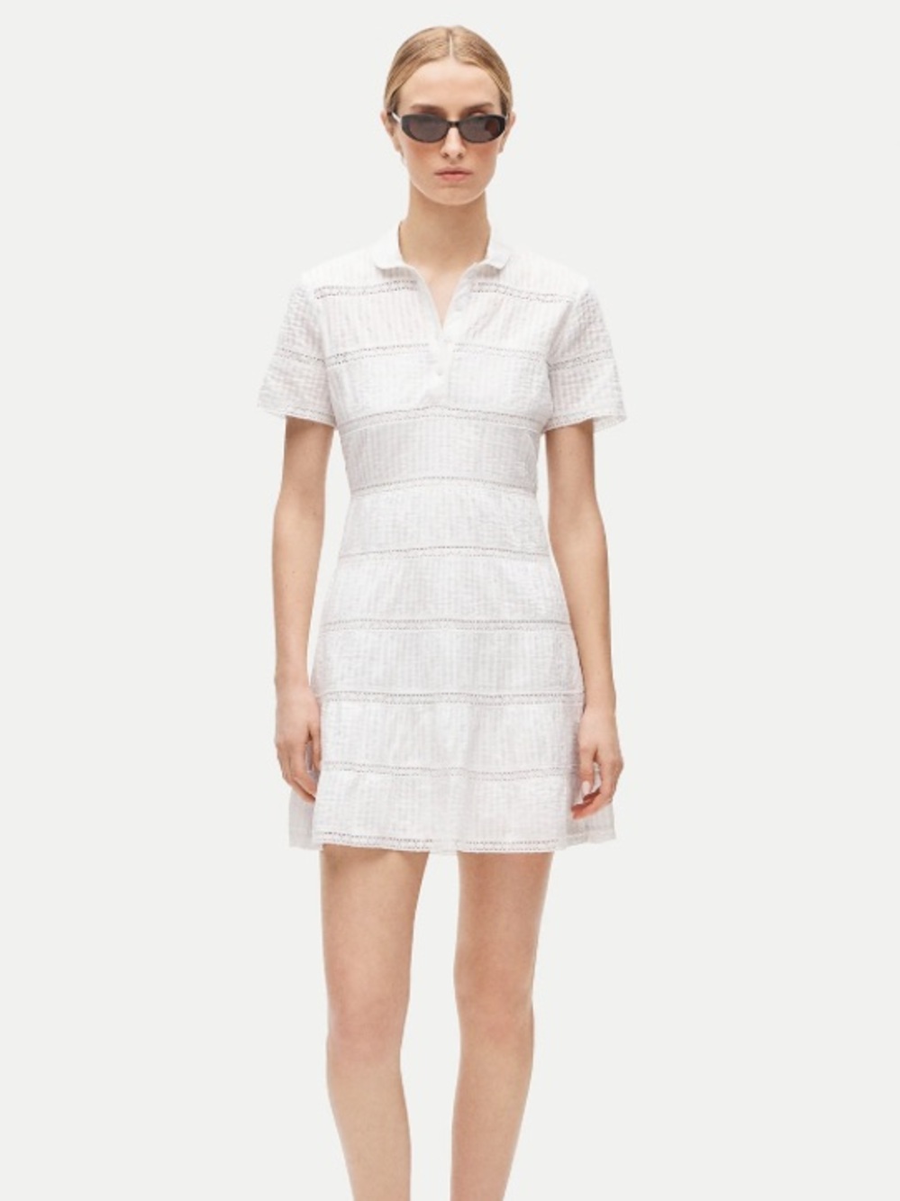 J crew Tiered shirt-dress in cotton voile